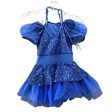Weissman Dance Costume Style 13793 Royal Blue Size MC 11-12Y Born To Entertain