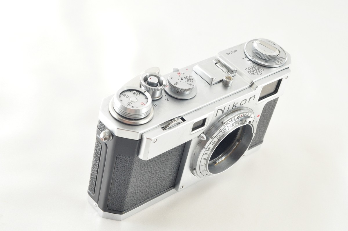 Near MINT] Nikon S2 35mm Rangefinder Film Camera Silver Black Body