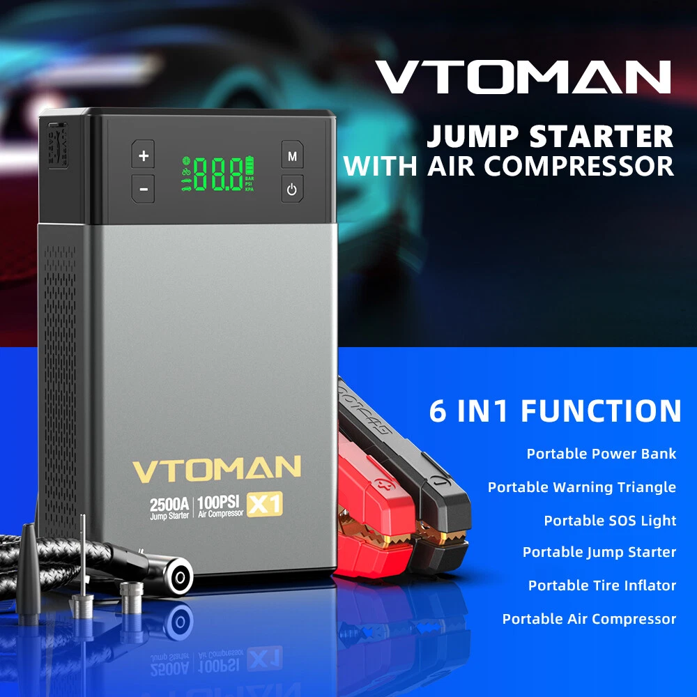 2 in 1 jump on sale starter air compressor