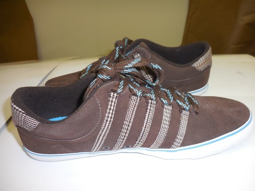 K Swiss Women's Surf & Court Canvas Chocolate/Aquarius and White Low 92169056 - Picture 5 of 5