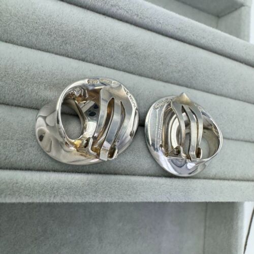 Georg Jensen Sterling Silver Earrings #142 MOEBIUS Vivianna Torun 925S Denmark - Picture 6 of 9