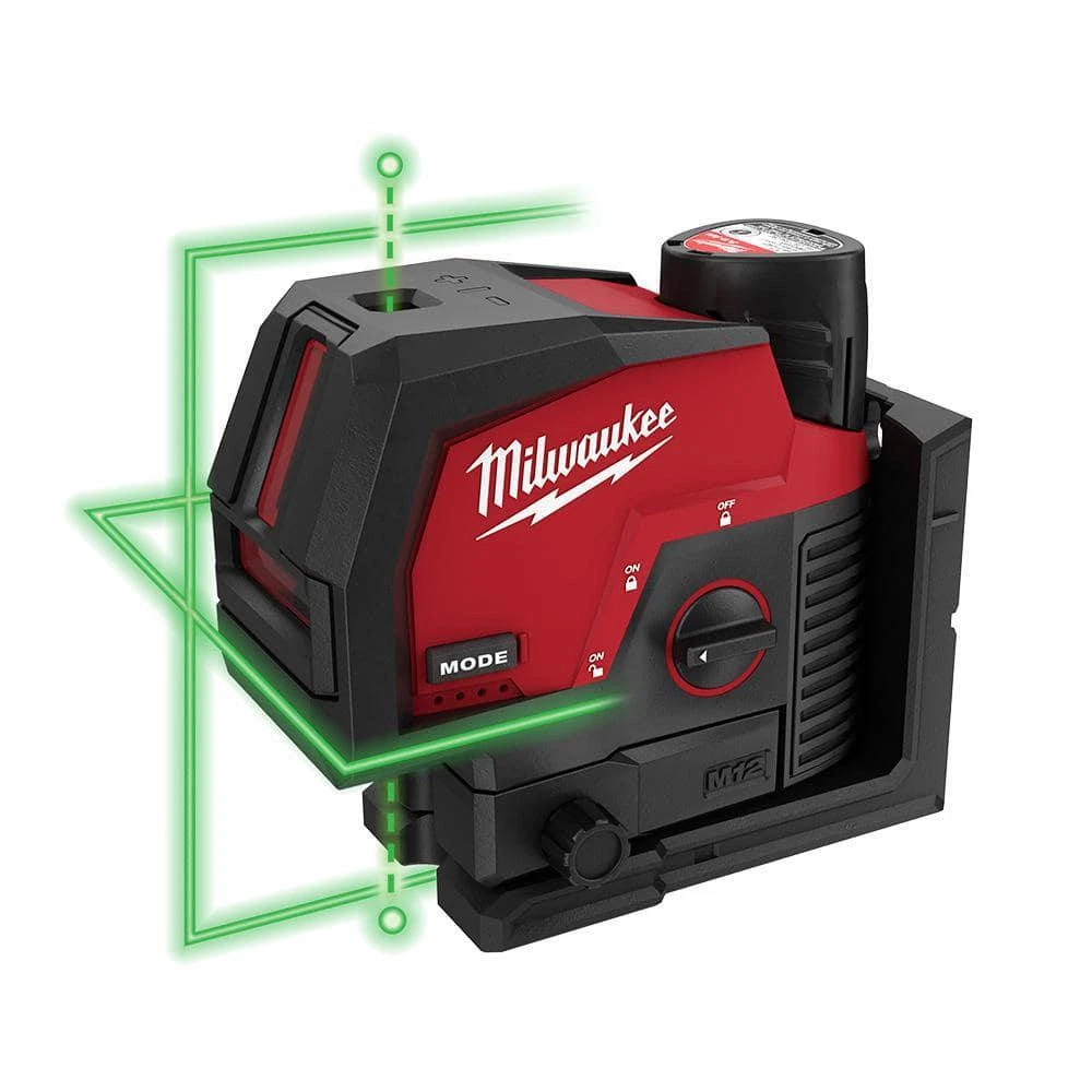 Milwaukee Laser Level Kit 12V Li-Ion Cordless Max Distance Adjustable w/Magnetic