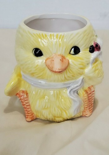 BABY CHICK MUG STUDIO ART  FIGURAL  HANDCRAFTED 1995 BRUSHCREEK POTTERY - Picture 2 of 5