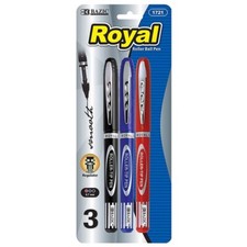 Bolígrafo BAZIC Royal colores surtidos (paquete de 3)