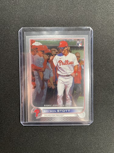 Bryson Stott 2022 Topps Chrome Update MLB Debut Rookie Card (RC) #USC128 - 第 3/4 張圖片