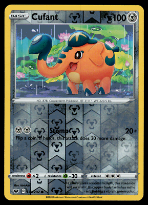 elephant pokemon card Donphan (48/132) [Secret Wonders]  Plug [Metal][Colorless] Tackle (30) Attack 2 Pokemon  Cufant 076/064 -