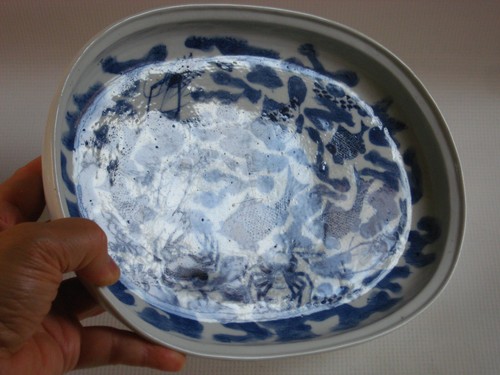 Chinesisches blau-weißes Porzellantablett aus dem 19. Jahrhundert für den vietnamesischen Markt - Bild 10 von 24