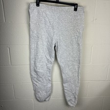 Vintage 80s Hanes Activewear Sweatpants Large Gray Drawstring USA Joggers