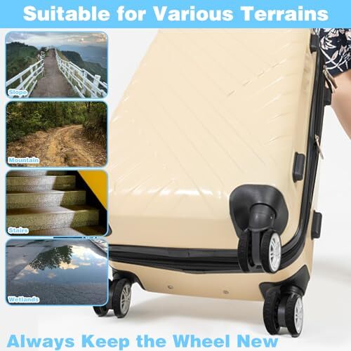 8Pcs Luggage Wheel Covers, Silicone Luggage Cover Protector Suitcase Wheel - Picture 7 of 7