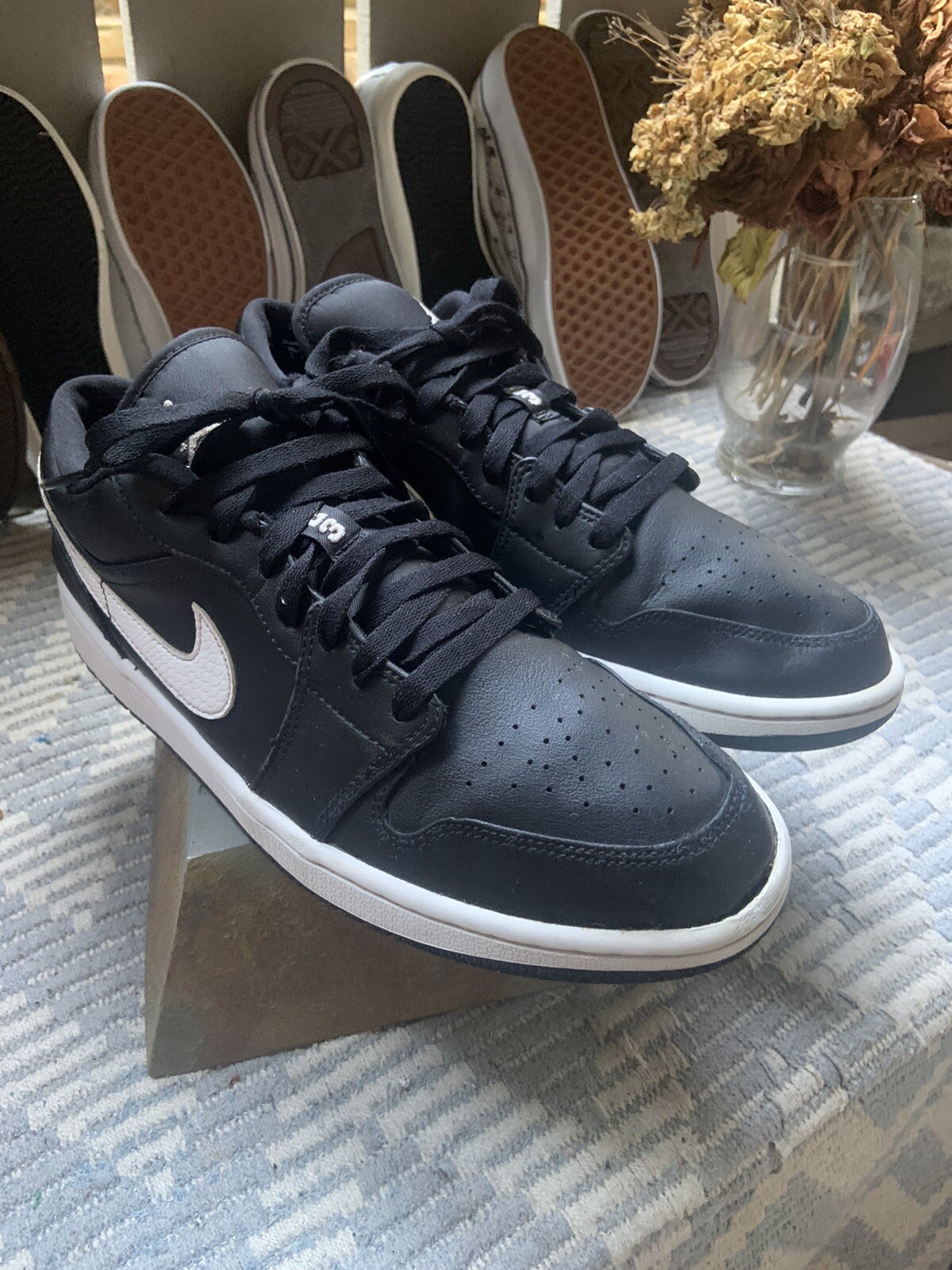 Women's 11.5 (44) or Men's 10 (44) Nike Air Jordan 1 Low 'Black White | eBay
