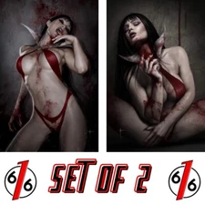 🔥🦇 VAMPIRELLA VS SUPERPOWERS #1 & 3 JAY FERGUSON Virgin Variant Set LTD 500