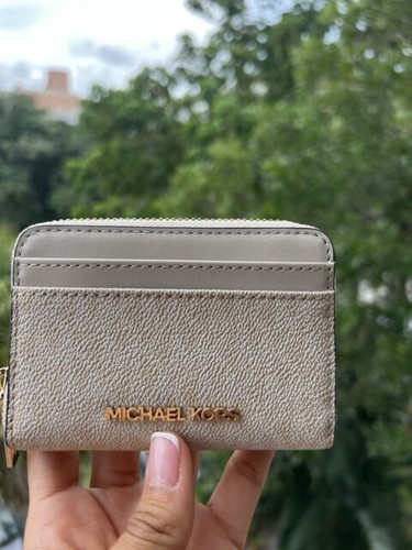 MICHAEL KORS WOMEN LADIES ZIP AROUND PVC OR LEATHER CARD CASE COIN POUCH WALLET - Picture 7 of 222