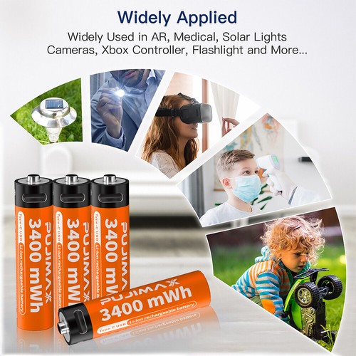 AA AAA Akku 1,5 V Wiederaufladbare Lithium AAA Batterien LCD Ladegerät SET - Bild 12 von 41