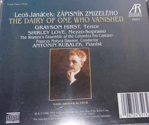 Leoš Janáček – Zapisnik Zimizeleho (The Diary Of One Who Vanished) (CD) *VG* - Picture 2 of 2