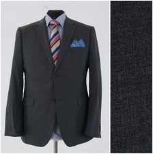 Mens Dark Grey Blazer 44R UK Size RILEY Wool Sport Coat Jacket