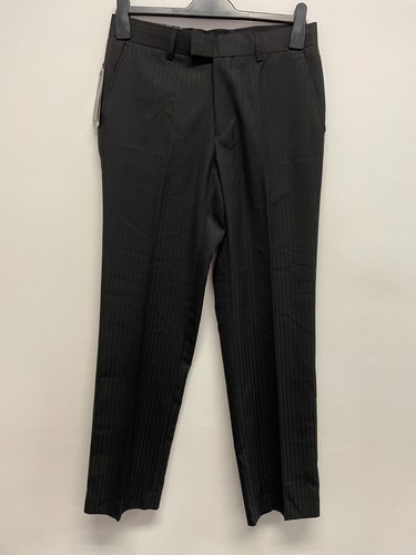 JEFF BANKS ANZUGHOSE SCHWARZ GESTREIFT W30 L32 NEU MIT ETIKETT 9070