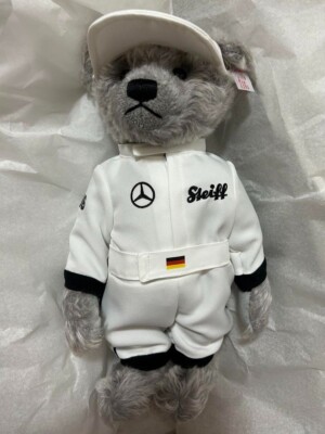 Genuine Mercedes Benz Steiff racing suit stuffed toy teddy