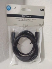 ONN HDMI Cable Cord for Hi-Def AV 6’ Devices for Resolution up to 1080p