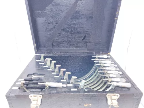 Mitutoyo 0-12" Carbide Outside Micrometer Set Missing 2 Sizes, One Lufkin AS3
