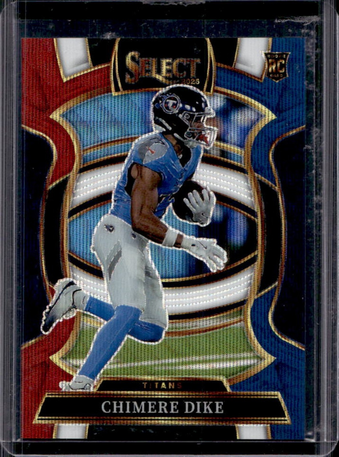 2025 Panini Select Chimere Dike Concourse RC Tri-Color Prizm #/399 Titans
