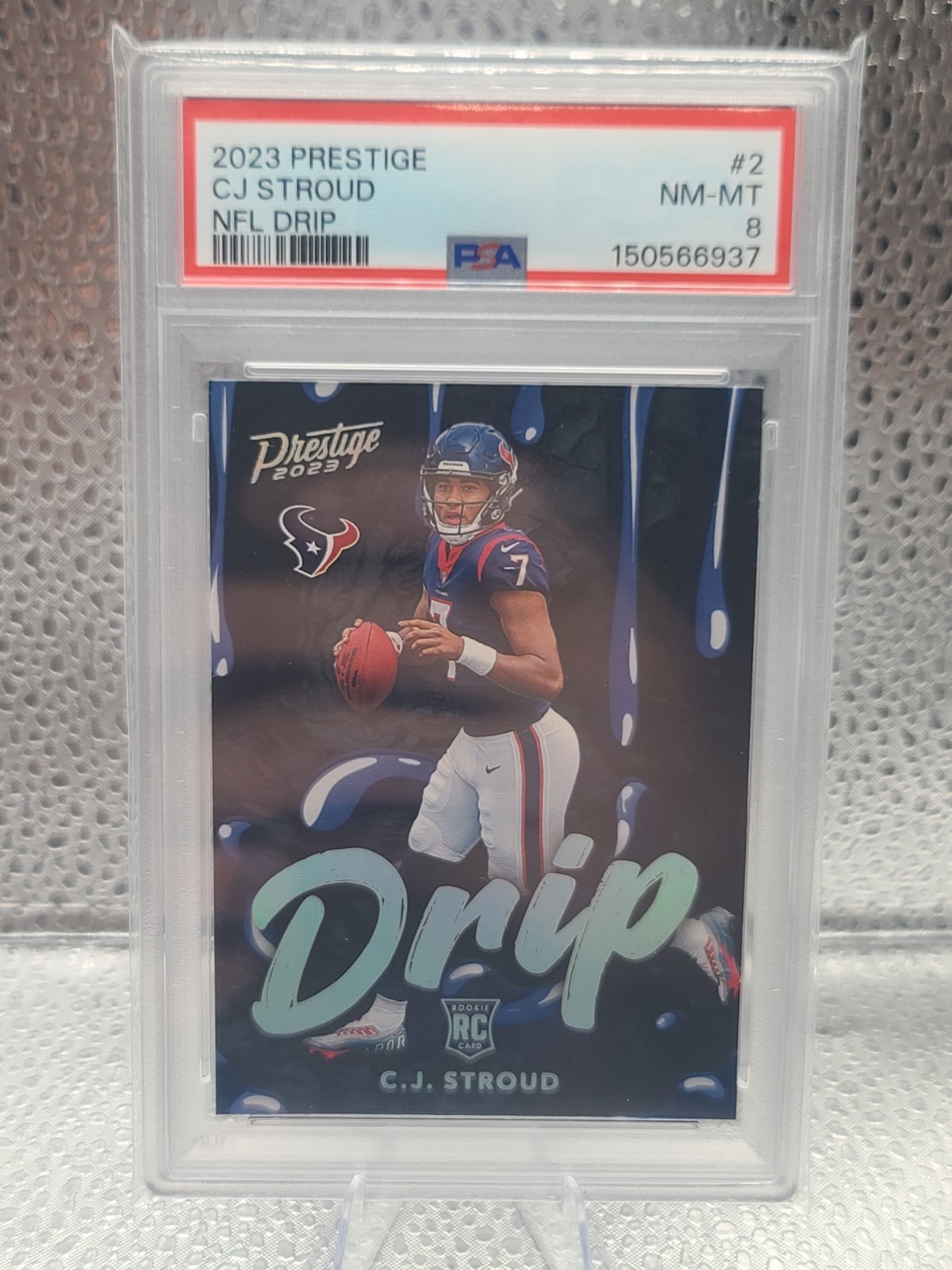 2023 PANINI PRESTIGE CJ STROUD DRIP SSP ROOKIE PSA 8 POP 15