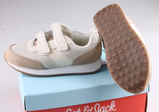Cat Jack Charlie Sneakers Beige / Tan Toddler Size 11 New In Box Hook and Loop