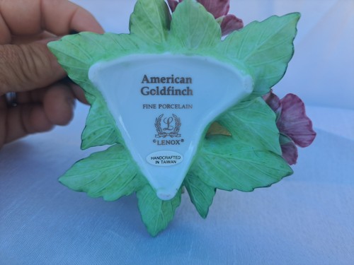 Hermoso Jilguero American Goldfinch 1989 Lenox Garden excelente estado certificado de autenticidad - Imagen 3 de 12