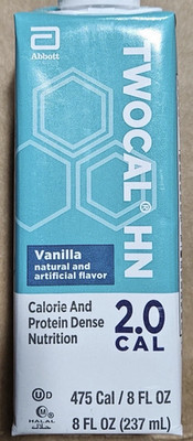 23 PK TWOCAL HN 2.0 Cal Tube Feeding Formula, 8 Oz Case Vanilla Exp Nov 2026