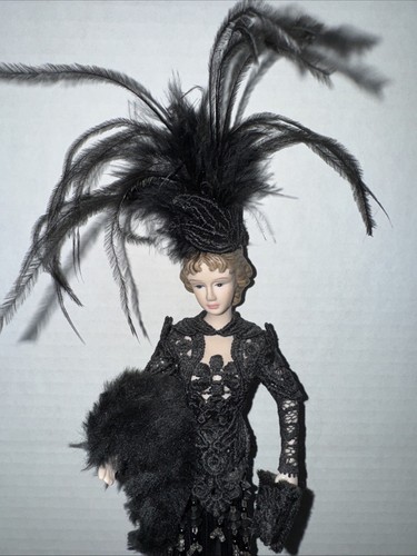 Victorian Tassel Doll Black Dress - Picture 2 of 11