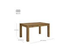 Rustic Solid Wood Dining Table – Bryant by Better Homes&Gardens 58.5×35.5×30 in