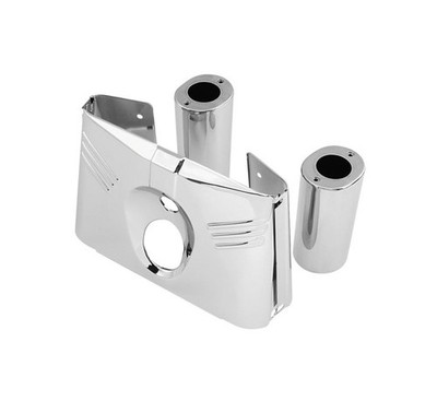 BC Chrome Fork Cover Tins 5pc for Harley Heritage Springer 97-07