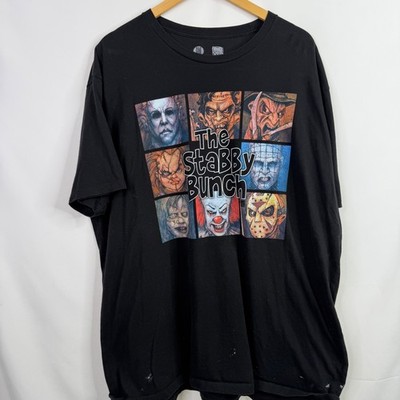 Big Chris Art The Stabby Bunch T-Shirt Mens 2XL Black Horror Movie Parody Tee