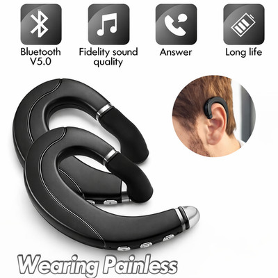 NEW!Bone Conduction Headphones Bluetooth Wireless Ear Hook Outdoor Sport Headset