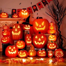 Halloween Pumpkin Lantern Light Outdoor Spooky Fall Home Yard Party Decoration