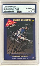 1992 Hi Flyers Champs Jeremy McGrath 7x Champion Signed Auto Card #72 PSA DNA