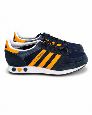 Adidas L.A. Trainer Herren Sneaker Gr. 43 1/3 Navy Orange 2013 Retro-Stil