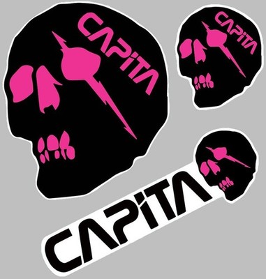 Capita Snowboards Skull Custom 3 Pack Outdoor Die Cut Sticker