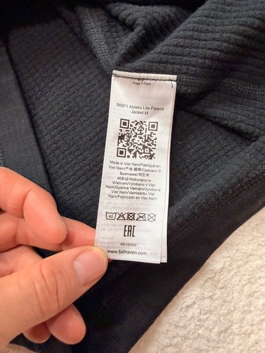 Fjallraven Men's Abisko Lite Fleece Jacket Size Medium in Black - Picture 7 of 9