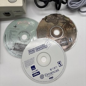 SEGA Dreamcast Console - White W/ Blue Controllers And Games - TESTED & WORKING