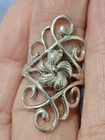 Vintage 925 Silver Art Deco Flower Elongated Statement Ring Sz 6