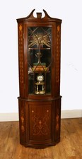 Edwardian Inlaid Mahogany Corner Display Cabinet 1910