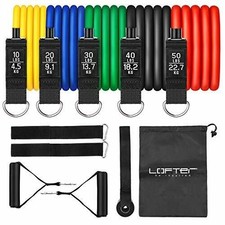 11tlg Fitnessbänder Widerstandsbänder Set Resistance Bands Expander Home Gym