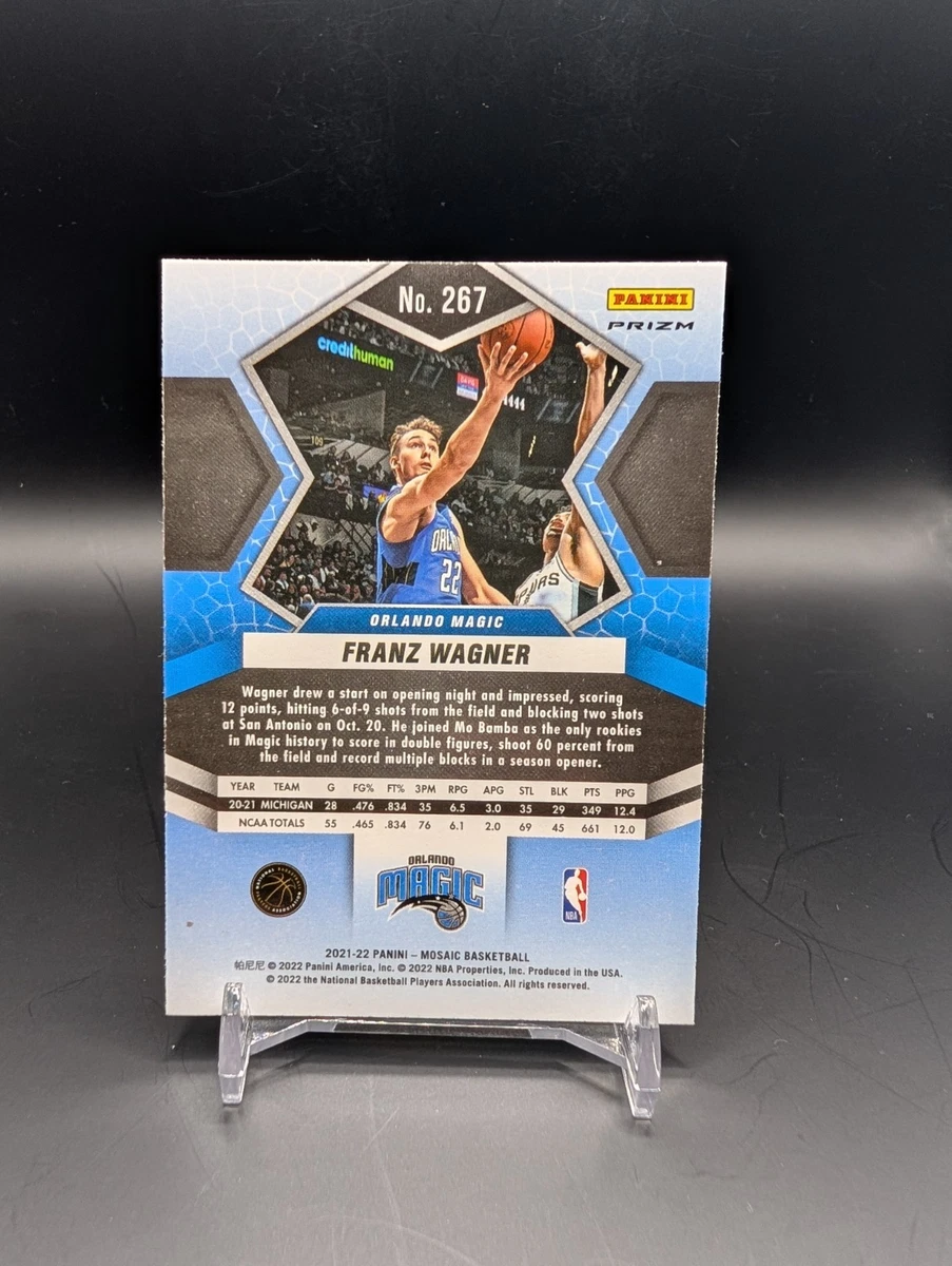 2021-22 Panini Mosaic Franz Wagner NBA Debut Rookie Red Mosaic PSA 10
