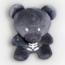 Walmart Black Skeleton Teddy Bear Halloween Plush Spooky Goth Stuffed Animal 15"