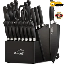 3pcs/20pcs Kitchen Knife Set with a Block, Dishwasher-Safe Kitchen Knife Set wit