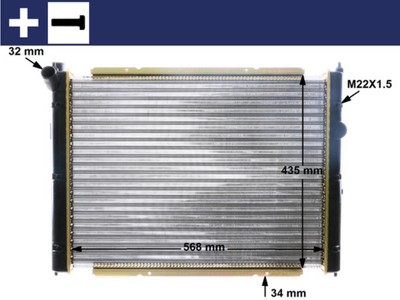 Mahle CR 361 000S radiator, engine cooling for VW
