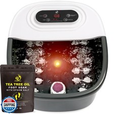 Foot Spa Bath Massager with Heat Bubbles and Vibration Massage and Jets, 16 O