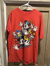 Vintage Disney Mickey Mouse Goofy Minnie Breakthrough Cartoon T Shirt XL