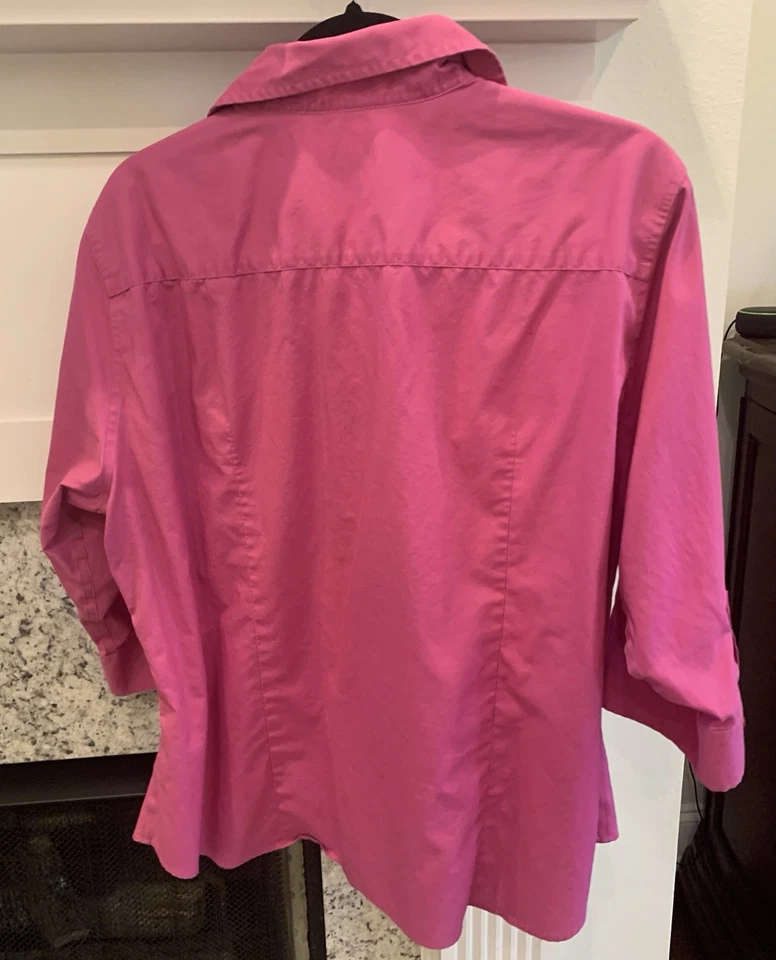 Леди Hathaway 3/4 рукав розовый блузка на пуговицах размер XXL - Изображение 2 из 4