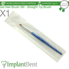 Nail Gel Brush 3M Professional Synthetic Straight Tip for Base Builder Top Gel